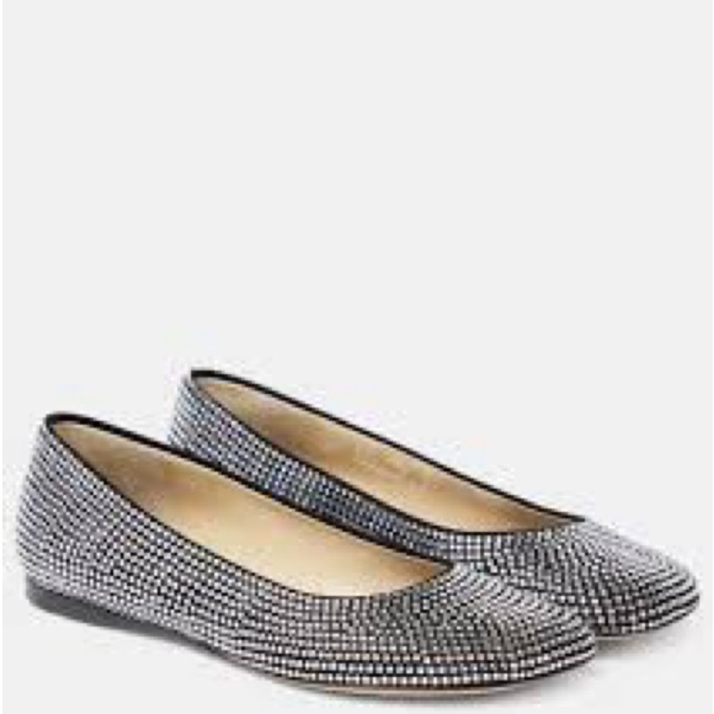 Elegant Silver/black Women's size 10 Flats casual/career/date night